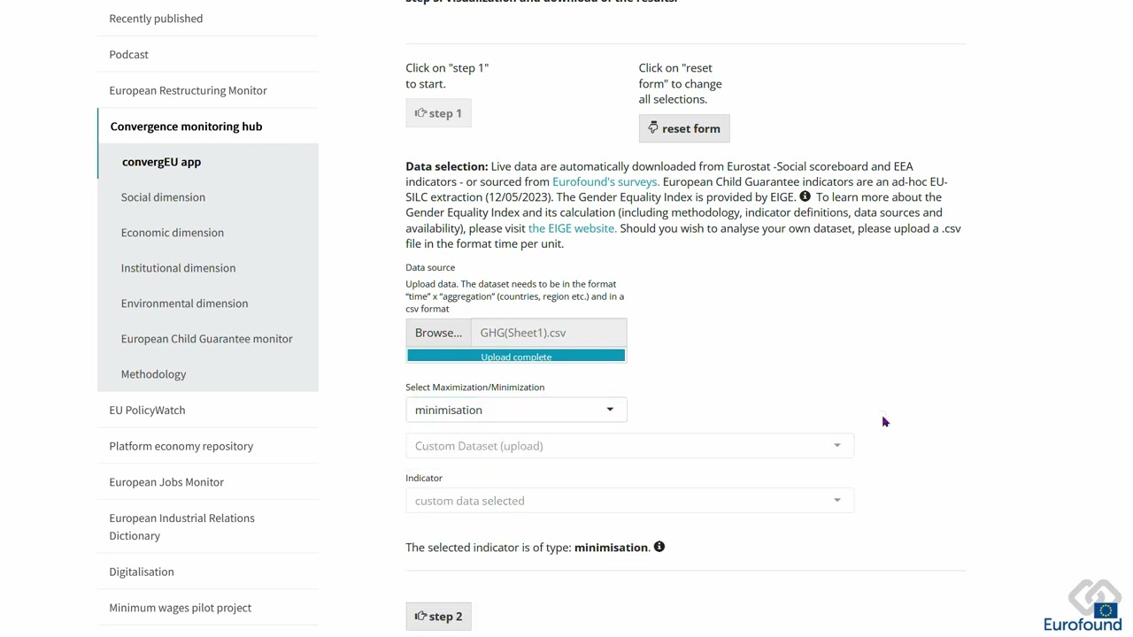 Thumbnail for Part 2: Create a convergence report with uploaded datasets