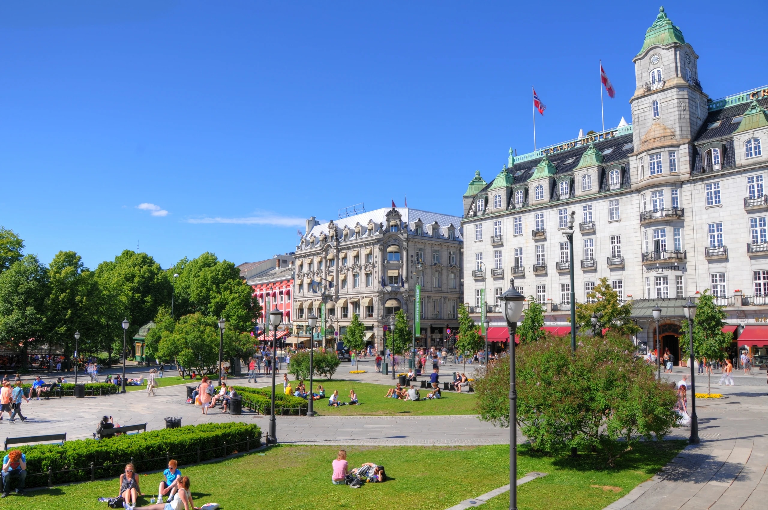 Old Parliament building in Oslo - capital city of Norway