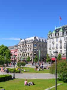 Old Parliament building in Oslo - capital city of Norway
